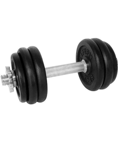 Gantera - 15 Kg, Set 6 Discuri, Negru-Argintiu