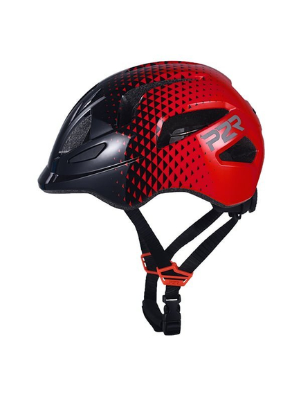 Casca Ciclism Copii P2R MASCOT - 52-56 cm, S, Negru-Rosu