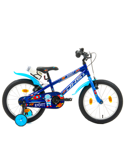 Bicicleta Copii DHS Rocket - 18 Inch, Albastru