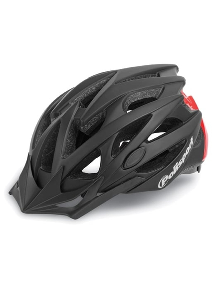Casca Ciclism Polisport Twig - 55-58 cm, M, Negru-Rosu, Culoare produs: Negru, Marime produs: M