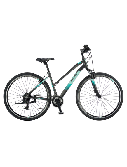 Bicicleta Trekking Polar Forester Comp Lady - 28 inch, L, Gri-Albastru, Culoare produs: Gri/Albastru, Marime produs: L