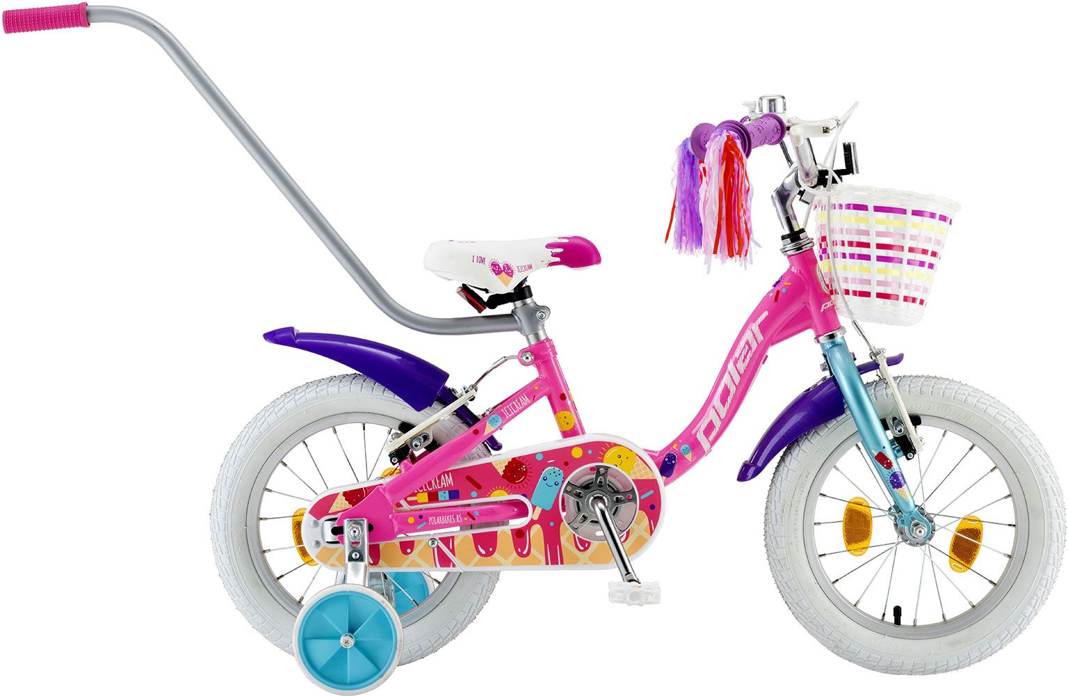 Biciclete - Bicicleta Copii Polar 2024 IceCream - 14 Inch, Roz