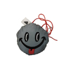 Breloc Smiley Tongue Reflectorizant Salzmann 3M - Argintiu-Rosu