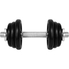 Gantera - 12 Kg, Set 6 Discuri, Negru-Argintiu
