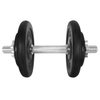 Gantera - 15 Kg, Set 4 Discuri, Negru-Argintiu