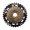 Pinion Bicicleta Filetat Shimano Tourney MF-TZ500, 7Vit, 14-34T, MEGA RANGE, Maro-Negru, OEM