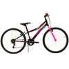 Bicicleta Copii DHS Turbo - 24 Inch, Negru-Roz