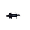 Butuc fata, otel, disc, 14G, 36H, 100 × 145 mm, ax filet 3/8 inch, negru