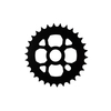 Foaie pedalier BMX 30T, negru