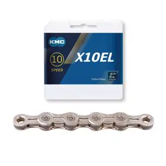 Lant Bicicleta KMC X10EL - 1/2 X 11/128 Inch, 10 Viteze, Argintiu