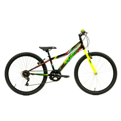 Bicicleta Copii DHS Turbo - 24 Inch, Negru-Verde