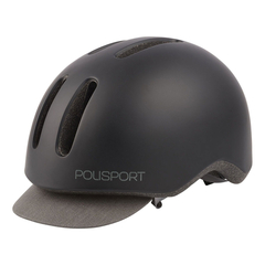 Casca Ciclism Urbana Polisport Commuter - 54-58 cm, M, Negru