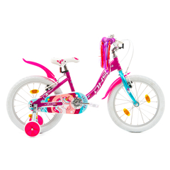 Bicicleta Copii DHS Unicorn - 18 Inch, Roz/Albastru