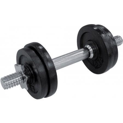 Gantera - 9 Kg, Set 4 Discuri, Negru-Argintiu
