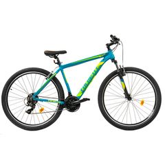 Bicicleta MTB Colinelli COL23, Marimea M, 29 inch, Verde, Schimbator Shimano ST-EF500, 21 Viteze, Cadru Aluminiu, Frane V - Brake