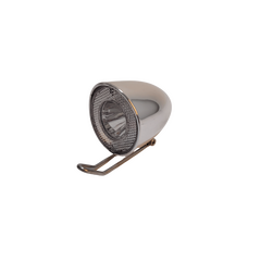 Far fata LED Retro Sport 20 Lux, cromat, 6V e-bike, cu suport inox, fara cablu, fara intrerupator