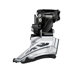 Schimbator fata 2x10 viteze Shimano Deore FD M6025 H, prindere inalta, bascula inferioara, tractiune dubla, colier 34,9 mm, 34–38T