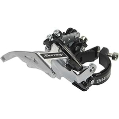 Schimbator fata 7/8 viteze Shimano TY AFDTY710TSM3, Top Swing, Dual Pull, 34,9 mm cu adaptor 31,8 mm