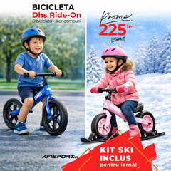 Bicicleta fara pedale DHS RIDE-ON Albastru, kit ski inclus