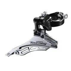 Schimbator fata 3x6/7 viteze Shimano Tourney AFDTY300DSTM6, rutare superioara, argintiu