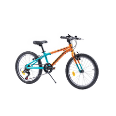 Bicicleta copii Pegas Mini Drumet - 20 inch, Portocaliu/Turcoaz