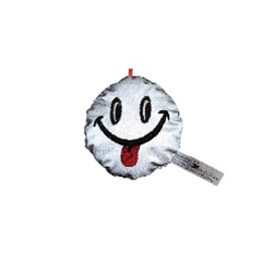 Breloc Smiley Simplu Reflectorizant Salzmann 3M - Argintiu-Rosu