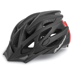 Casca Ciclism Polisport Twig - 55-58 cm, M, Negru-Rosu, Culoare produs: Negru, Marime produs: M