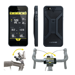 Carcasa Husa Topeak Ridecase Iphone 5, Carbon-Nylon, anti-shock, neagra