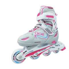 Role Dama, Reglabile Ikki Girl, L 39-42, Alb-Roz, Culoare produs: Alb/Roz, Marime produs: 39-42
