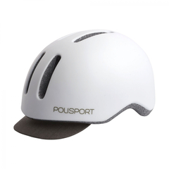 Casca Ciclism Urbana Polisport Commuter - 54-58 cm, M, Alb-Gri, Culoare produs: Alb/Gri, Marime produs: M