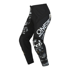 Pantaloni Ciclism Copii O'Neal Element Attack V.23 - 20 (4/5), Negru-Alb, Marime produs: 20