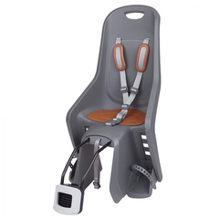 Scaun Bicicleta Copii Polisport Bubbly Maxi Plus FF - Gri-Maro, Culoare produs: Gri/Maro