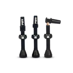 Valva Tubeless bicicleta P2R FR-11C, AL, 46mm, Negru, Culoare produs: Negru