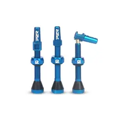 Valva Tubeless bicicleta P2R FR-11C, AL, 46mm, Albastru, Culoare produs: Albastru