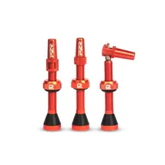 Valva Tubeless bicicleta P2R FR-11C, AL, 46mm, Portocaliu, Culoare produs: Portocaliu