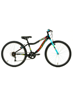 Bicicleta Copii DHS Plasma - 24 Inch, Negru-Roz