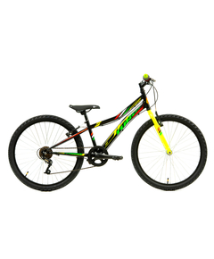 Bicicleta Copii DHS Turbo - 24 Inch, Negru-Verde