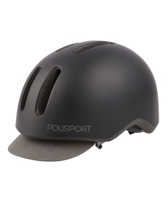 Casca Ciclism Urbana Polisport Commuter - 54-58 cm, M, Negru