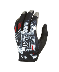 Manusi Ciclism O'Neal Mayhem Scarz V.22 - S/8, Negru-Alb-Rosu