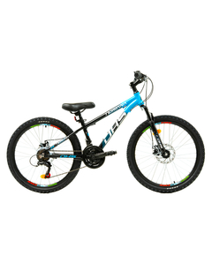 Bicicleta Copii Dhs Terrana 2423 - 24 Inch, Negru/Albastru