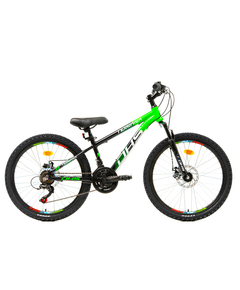 Bicicleta Copii Dhs Terrana 2423 - 24 Inch, Negru/Verde