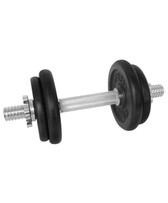 Gantera - 10 Kg, Set 4 Discuri, Negru-Argintiu