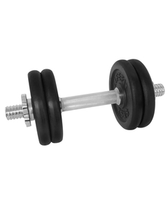 Gantera - 12 Kg, Set 4 Discuri, Negru-Argintiu