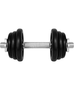 Gantera - 12 Kg, Set 6 Discuri, Negru-Argintiu