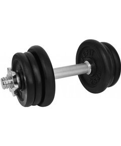 Gantera - 13 Kg, Set 6 Discuri, Negru-Argintiu