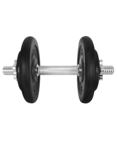 Gantera - 15 Kg, Set 4 Discuri, Negru-Argintiu