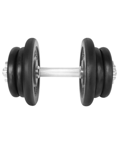 Gantera - 22 Kg, Set 6 Discuri, Negru-Argintiu