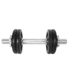 Gantera - 8 Kg, Set 4 Discuri, Negru-Argintiu