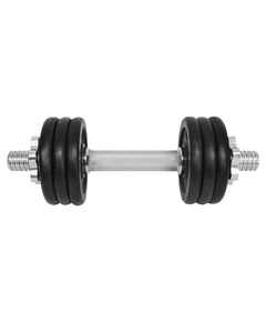 Gantera - 8 Kg, Set 6 Discuri, Negru-Argintiu