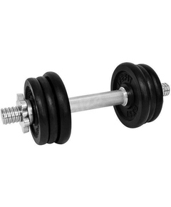 Gantera - 9 Kg, Set 6 Discuri, Negru-Argintiu